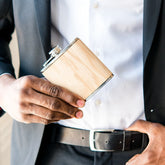 Oak Wrapped Stainless Steel Flask
